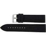 JuwelmaLux Uhrenband Silikon Schwarz mit schwarzer Naht JL28-10-1055 20 mm