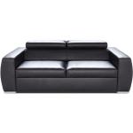 Schwarze Moderne Zweisitzer-Sofas aus Leder Breite 100-150cm, Höhe 0-50cm, Tiefe 50-100cm 2 Personen 