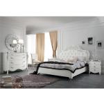 Weiße Art Deco Betten aus Holz 