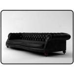 Schwarze Chesterfield Sofas aus Leder Breite 100-150cm, Höhe 50-100cm, Tiefe 100-150cm 
