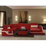 Rote Moderne Leder Wohnlandschaften aus Leder Breite 250-300cm 