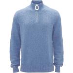 Hellblaue Langärmelige J.W. Anderson Rollkragen Kaschmir-Pullover mit Reißverschluss aus Wolle für Herren Größe M für den für den Winter 