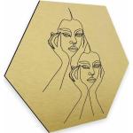 Goldene Moderne Alu-Dibond Bilder metallic 