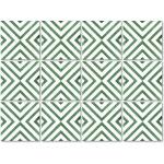 Grüne K&L Wall Art Quadratische Fliesenaufkleber aus Vinyl 