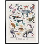 Beige Poster mit Dinosauriermotiv 30x40 