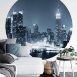 Blaue Moderne New York-Fototapeten mit Skyline-Motiv 