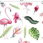 Pinke Blumenmuster K&L Wall Art Vliestapeten Blumen mit Vogel-Motiv matt UV-beständig 