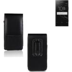 Schwarze Sony Xperia XZ1 Cases Art: Gürteltaschen aus Kunstleder 