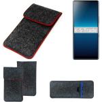 Dunkelgraue Sony Xperia L4 Cases Art: Handytaschen aus Filz 