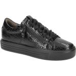 K&S Up Plateau Sneakers Schuhe schwarz Kroko