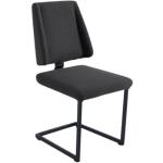 Reduzierte Anthrazitfarbene Freischwinger Stühle aus Metall Breite 0-50cm, Höhe 50-100cm, Tiefe 50-100cm 