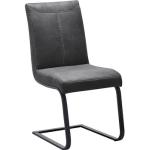 Reduzierte Anthrazitfarbene Freischwinger Stühle lackiert aus Microfaser Breite 0-50cm, Höhe 50-100cm, Tiefe 50-100cm 