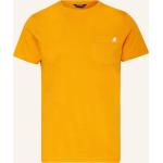 Orange K-WAY Shirts mit Tasche aus Baumwolle für Herren Größe XXL 