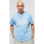 Blaue Hip Hop T-Shirts mit Basketball-Motiv für Herren Größe S 