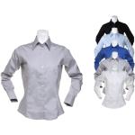 Silbergraue Langärmelige Kustom Kit Damenlangarmhemden aus Baumwolle Größe S 