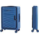 Blaue Handgepäck-Trolleys & Kabinentrolleys 38l mit Reißverschluss klappbar für Herren S - Handgepäck 