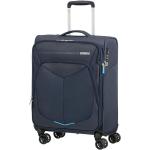 Blaue American Tourister Handgepäck-Trolleys & Kabinentrolleys 43l mit Reißverschluss aus Kunstfaser S - Handgepäck 