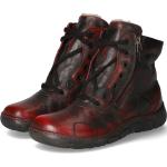 Kacper Shoes rot schwarz Damen Plateaustiefeletten Zier-Rahmennaht 90808036-39