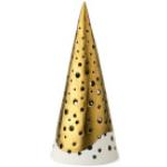 Goldene 19 cm Kähler Design Nobili Weihnachts-Teelichthalter 