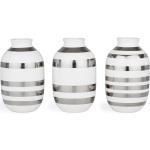 Kähler Design - Omaggio Vase-Miniatur 3er Set - silber, Keramik - 5x8x5 cm (692410) (403)