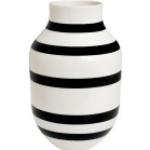Schwarze Skandinavische Kähler Design Omaggio Runde Große Vasen aus Keramik 
