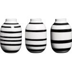Schwarze Skandinavische Runde Vasensets aus Keramik 3-teilig 