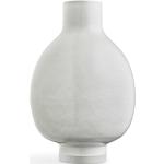 Weiße 50 cm Runde Bodenvasen & Vasen für Pampasgras 33 cm mit Sonnenblumenmotiv aus Keramik 