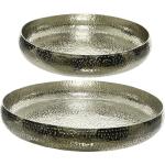 Silberne Runde Dekoschalen aus Aluminium 
