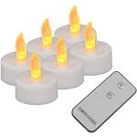 Weiße Lumineo LED Kerzen mit Fernbedienung 6-teilig 