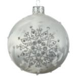 Weiße Kaemingk Christbaumkugeln & Weihnachtsbaumkugeln aus Glas 