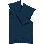 Reduzierte Marineblaue Unifarbene KAEPPEL Feinbiber Bettwäsche mit Reißverschluss aus Baumwolle maschinenwaschbar 135x200 3-teilig 