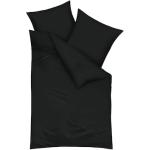 Reduzierte Schwarze Unifarbene KAEPPEL Baumwollbettwäsche mit Reißverschluss aus Mako-Satin maschinenwaschbar 135x200 3-teilig 