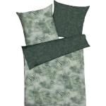 Smaragdgrüne Motiv KAEPPEL Feinbiber Bettwäsche aus Baumwolle trocknergeeignet 155x220 