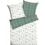 Grüne KAEPPEL Biberbettwäsche aus Textil maschinenwaschbar 155x220 