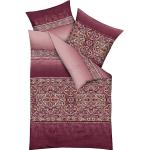 Violette KAEPPEL Feinbiber Bettwäsche mit Ornament-Motiv mit Reißverschluss aus Baumwolle 155x220 