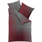 Rote Karo Moderne KAEPPEL Feinbiber Bettwäsche mit Reißverschluss aus Baumwolle 135x200 