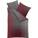 Rote Karo Moderne KAEPPEL Feinbiber Bettwäsche mit Reißverschluss aus Baumwolle 200x200 