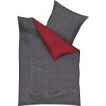 Rote Unifarbene KAEPPEL Feinbiber Bettwäsche mit Reißverschluss aus Textil 155x220 