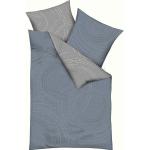 Blaue Moderne Feinbiber Bettwäsche mit Reißverschluss aus Baumwolle 155x220 