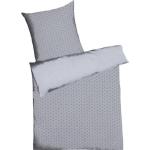 Graue KAEPPEL Feinbiber Bettwäsche mit Reißverschluss aus Baumwolle 135x200 