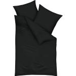 Schwarze Unifarbene KAEPPEL Kissenbezüge & Kissenhüllen mit Reißverschluss aus Mako-Satin 40x80 