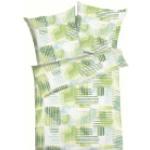 Olivgrüne KAEPPEL Seersucker Bettwäsche aus Baumwolle 135x200 