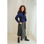Graue Maxi Nachhaltige Maxiröcke aus Wolle für Damen 