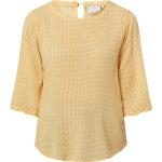 Reduzierte Gelbe 3/4-ärmelige Kaffe Blusenshirts & Schlusen aus Viskose für Damen Größe M für den für den Frühling 