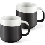 Schwarze TCHIBO Kaffeebecher 350 ml aus Keramik 2-teilig 