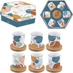 Reduzierte Bunte Easy Life Kaffeetassen-Sets aus Porzellan 6-teilig 