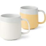 Gelbe TCHIBO Kaffeetassen-Sets 350 ml aus Keramik mikrowellengeeignet 2-teilig 