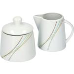 Weiße Moderne Van Well Runde Milchkannen & Milchkännchen Glänzende aus Porzellan 