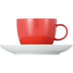 Rote Thomas Sunny Day Kaffeetassen-Sets aus Porzellan mikrowellengeeignet 2-teilig 