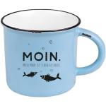 Reduzierte Blaue Maritime Lustige Kaffeetassen 400 ml aus Keramik mikrowellengeeignet 